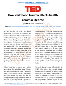 How Childhood Trauma Affects Health Across a Lifetime