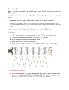 Unit 3.4 Sound - Physics Textbook
