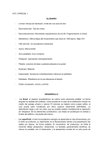 Glosario y Desarrollo de Arquitectura Renacentista - HTC 3 Parcial 1