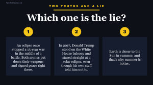Two Truths and a Lie: Eclipses and Seasons