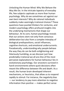 Unlocking the Human Mind: Why We Behave the Way We Do