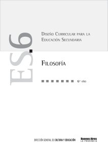 Dise&ntilde;o Curricular Filosof&iacute;a 6&ordm; Secundaria Buenos Aires