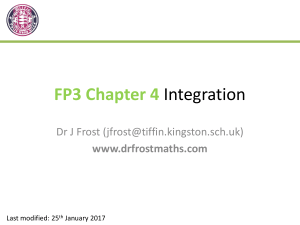 FP3 Chapter 4 Integration: Advanced Calculus Techniques