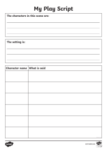 My Play Script Template - Create Your Own Drama