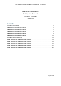 CCNA Practical Labs Workbook by Yasser Auda