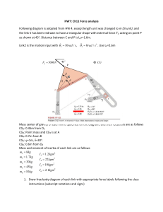 HW7: Ch11 Force Analysis - Linkage System
