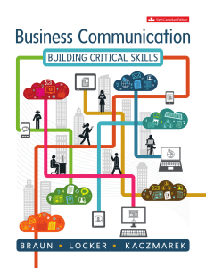 Business Communication: Building Critical Skills - 6th Canadian Ed