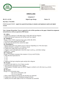 Digital Logic Design Assignment 3