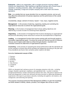 Enterprise Risk Management (ERM) Fundamentals