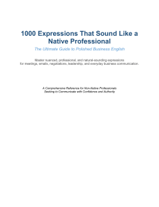 1000 Native Professional English Expressions Guide