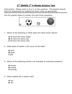 2nd Grade Science Test