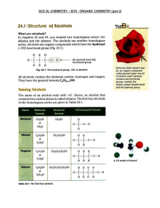 GCE OL Chemistry 5070: Organic Chemistry Part 2 - Alcohol Structure