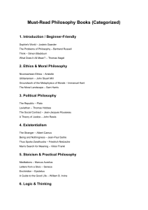 Must-Read Philosophy Books (Categorized)