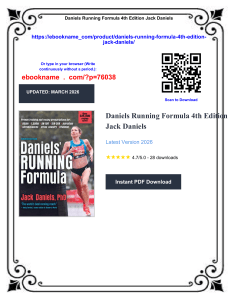 Daniels&rsquo; Running Formula 4th Edition Textbook