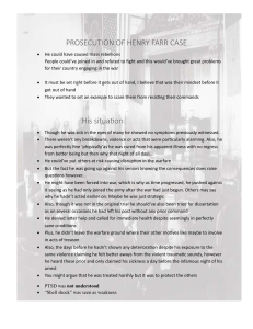 Henry Farr Case: Military Prosecution & PTSD History