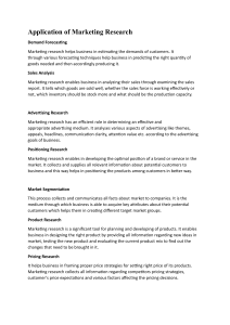 Application of Marketing Research: Key Uses
