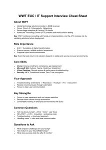 WWT EUC IT Support Interview Cheat Sheet