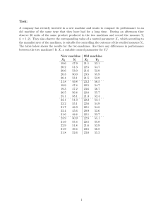 Machine Performance Comparison: Statistical Analysis Exercise