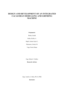 Integrated Cacao Bean Dehulling and Grinding Machine Design