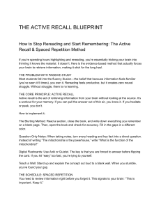The Active Recall Blueprint: Study Methods