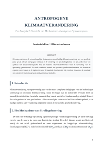 Antropogene Klimaatverandering: Een Analytisch Overzicht