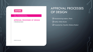 Approval Processes of Design in Manufacturing Industry Thesis