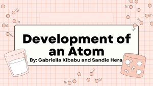 Development of the Atom: Historical Models
