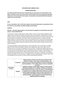 Water and Carbon Cycles 8 Mark Questions Study Guide