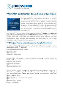PMI CAPM Sample Questions & Answers