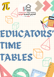 Educators' Time Tables: Annual Teaching Plans & Curriculum Map