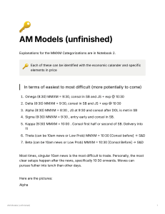 AM Models: Unfinished Trading Guide