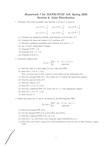 MATH/STAT 418 Homework 7: Joint Distribution