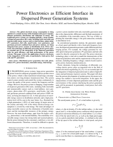 Power electronics as efficient interface in dispersed power generation systems