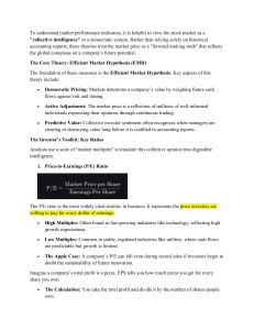 Market Performance Indicators: Financial Ratios & EMH