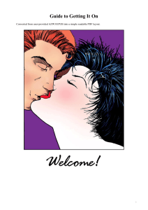 Guide to Getting It On: College Sex Education