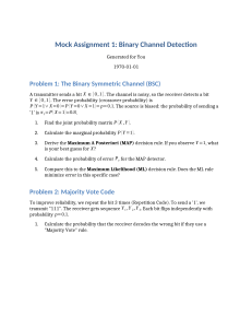 Mock Assignment 1: Binary Channel Detection