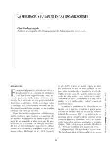 Resiliencia y su empleo en las organizaciones: an&aacute;lisis y aplicaciones