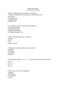 Potions and Poisons Test Prep: Chemistry & Biology Questions