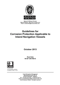 Corrosion Protection Guidelines for Inland Vessels