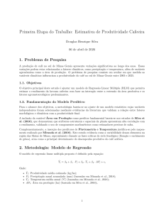 Estimativa de Produtividade Cafeeira: Modelo de Regress&atilde;o Linear