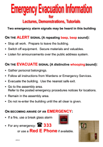 Emergency Evacuation Information for Lectures