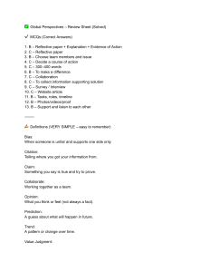 Global Perspectives Review Sheet (Solved MCQs & Definitions)