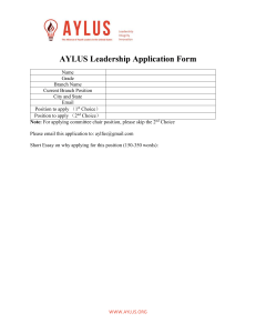 AYLUS Leadership Application Form