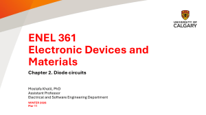 ENEL 361 Chapter 2: Diode Circuits Problems
