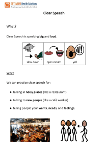 Clear Speech Techniques Guide