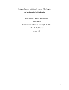 Bridging Gaps: Crisis Communication in Ibn Sina Hospital