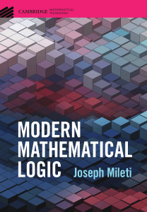 Modern Mathematical Logic Textbook by Joseph Mileti