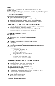 Voice Control & Pronunciation for MCs: Session 2 Guide