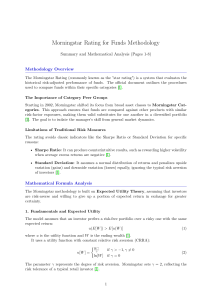 Morningstar Rating for Funds Methodology