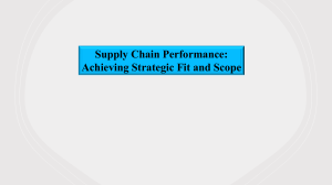 Supply Chain Performance: Strategic Fit & Scope